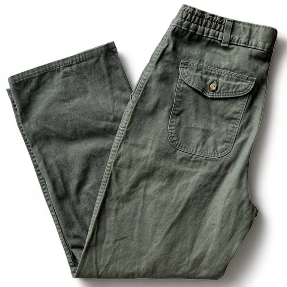 L.L. Bean Other - Vintage LL Bean Pathfinder Pants Olive Green 34 x 29 USA Chino Gorpcore Baggy